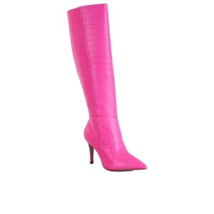 Bota cano alto croco rosa | Luiza Barcelos (BR)