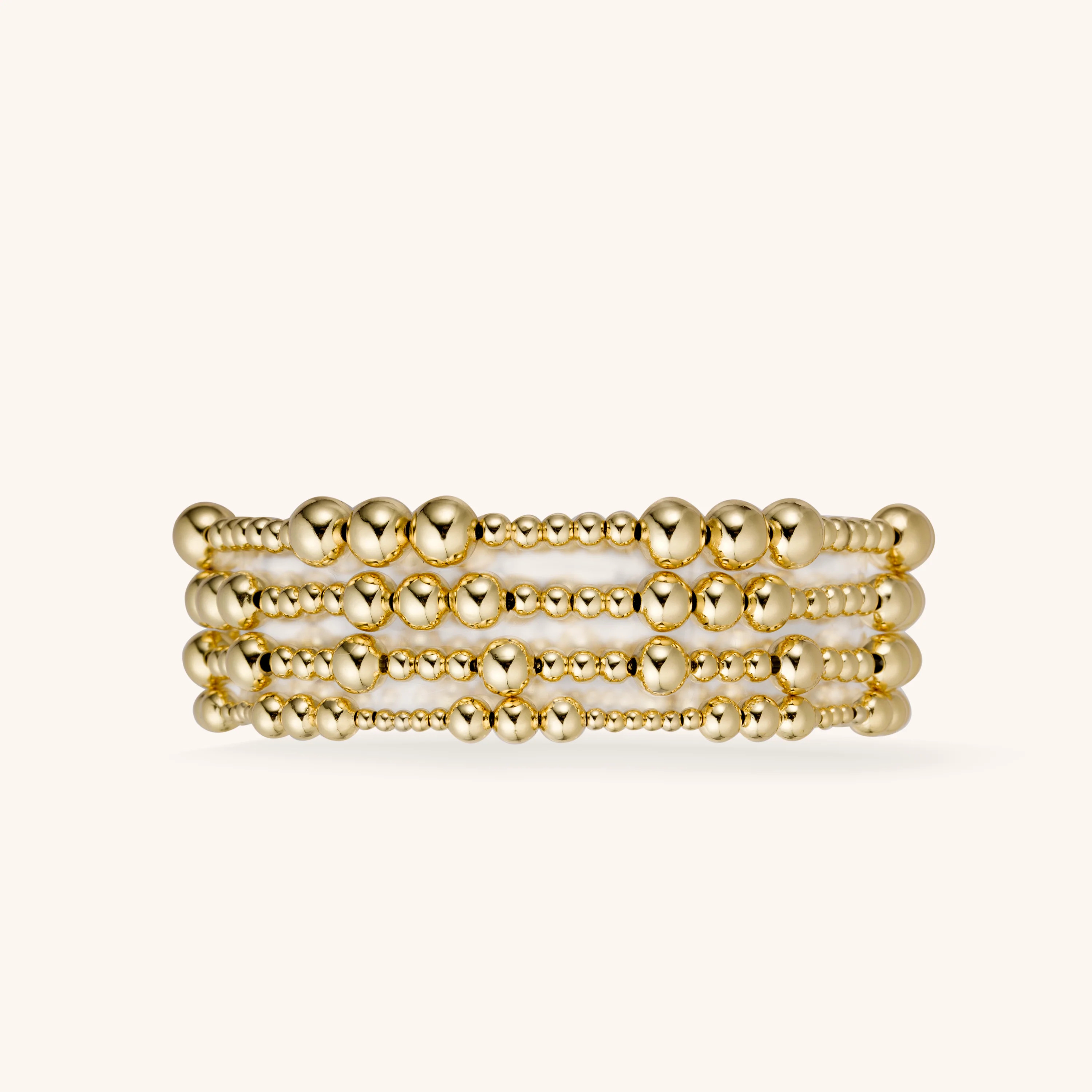 Mixed Sized Gold Stacking Set | Victoria Emerson