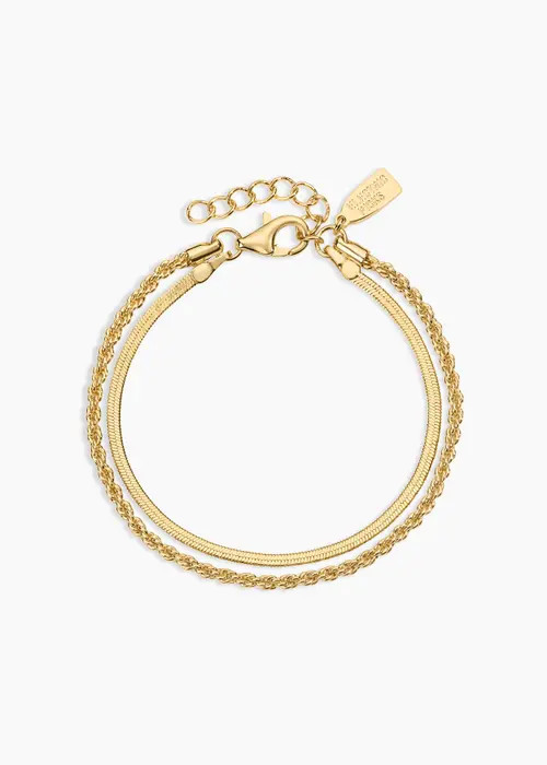 Electric Picks Twice As Nice Double Bracelet in Gold at Nordstrom | Nordstrom