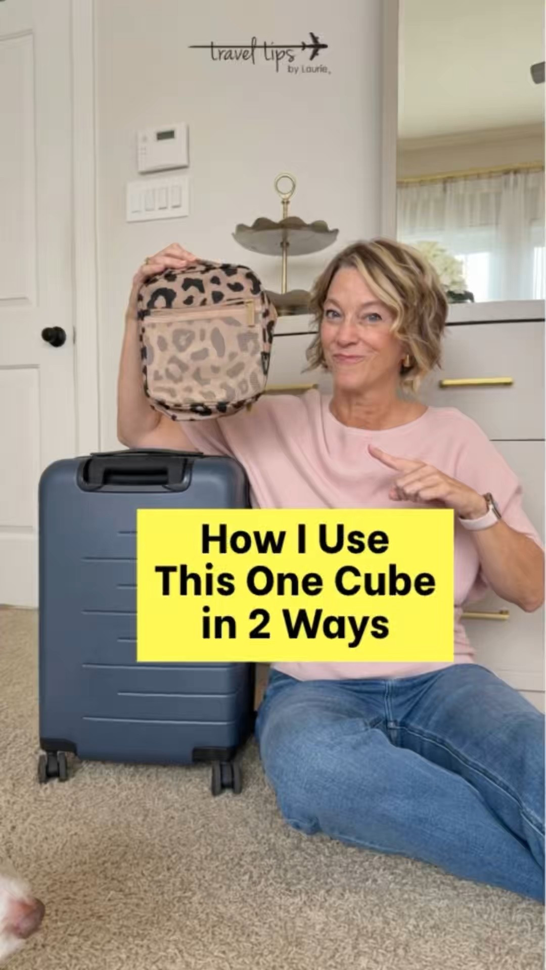 ✈️ One Cube / 2 Ways I Pack It
I pack everything in this cube from Calpak! You can pack it in your luggage, but I
do these 2 variations:
1. Pack electronics in the 5 pockets for organization. So many little cables or
cords can be packed in this cube because it stands on its own and opens very wide.
2. Pack makeup or toiletries in it. Notice that the outer pocket is super smooth mesh.
Because of its size I pack it in my personal item bag, and the inner lining is
water-repellent which means you can clean it out easily after a trip.

👨🏼‍✈️I’m a Houston pilot wife sharing tips to help you “travel the globe
without a worry in the world” on YTube and IG. #traveltips #packingtip
#travelhack packing cubes, travel organizer, style over 50

#LTKOver40 #LTKTravel