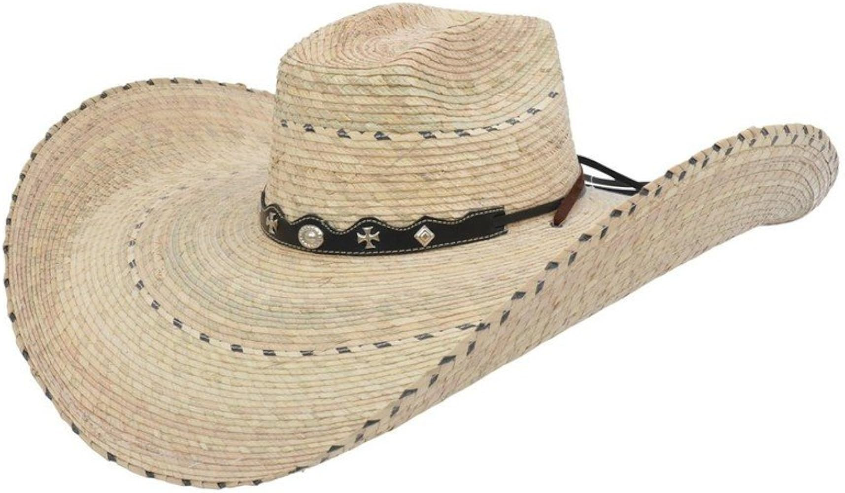 Alamo Quemada Campechana Palm Hat with Gus Crown Beige | Amazon (US)