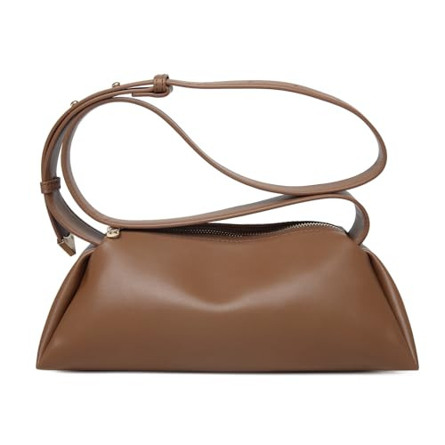 Shoulder Crossbosy Bag for Women, Designer Small Hobo Purse Soft Handbag Tote for Work, Travel, Brown | Amazon (US)