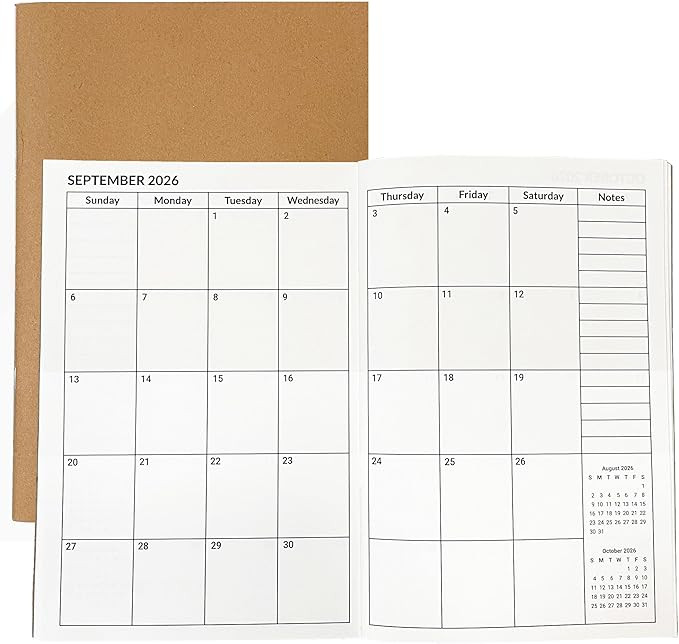 A5 Calendar Planner Jan 2026 - Dec 2027, Travelers Notebook Inserts for 2 Years, Monthly Calendar... | Amazon (US)