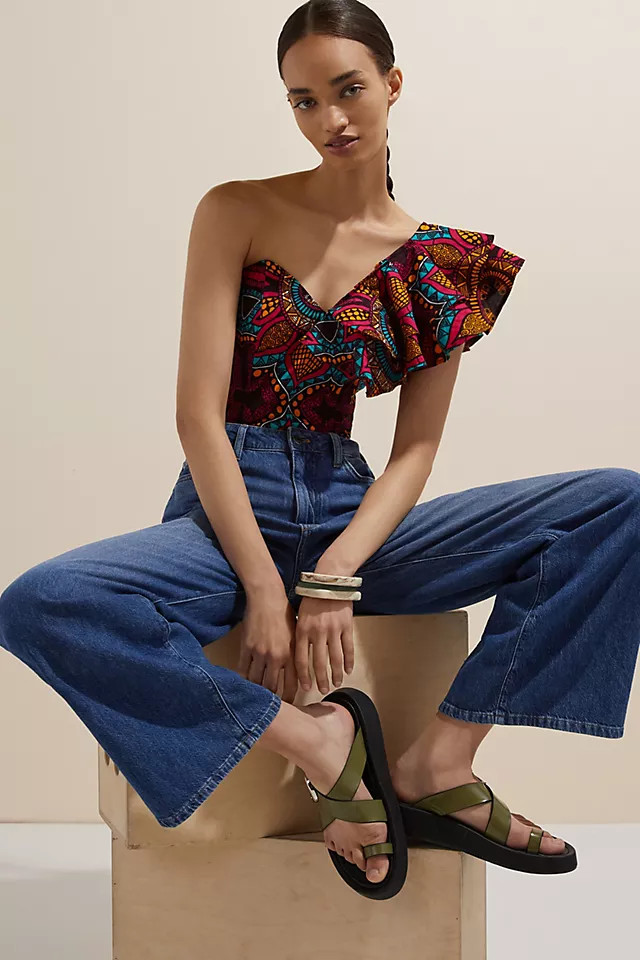 SIKA Ruffled One-Shoulder Blouse | Anthropologie (US)