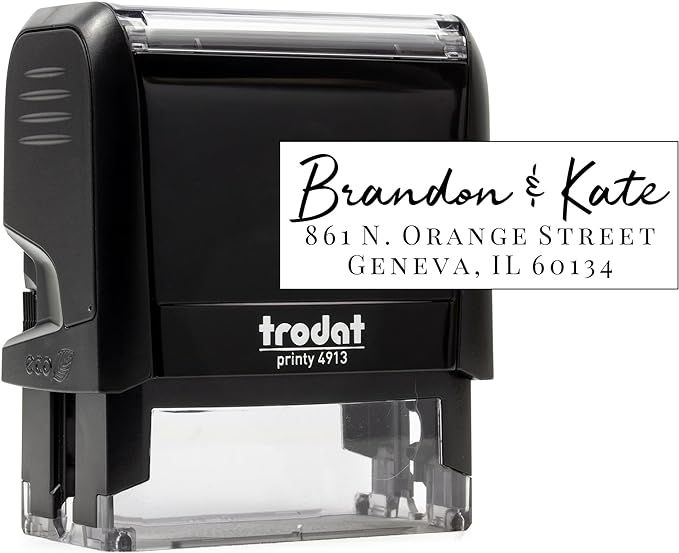 Custom Return Address Stamp, Brandon Personalized Self-Inking Address Stamp | Amazon (US)