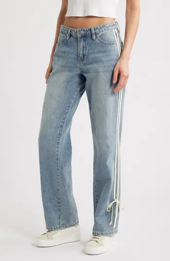 Side Stripe Wide Leg Jeans | Nordstrom