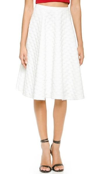 Joa Jaquard Full Skirt - Ivory | Shopbop