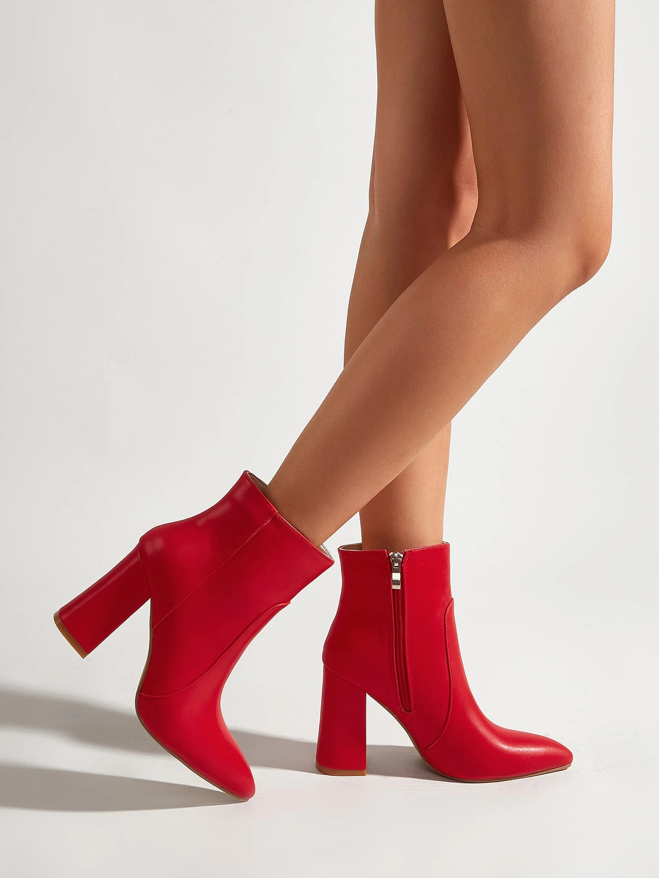 Side Zipper Chunky Boots | SHEIN