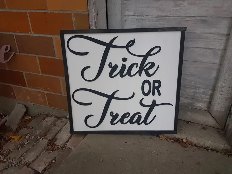Extra Large Trick or Treat Halloween Large Decor Large - Etsy | Etsy (US)