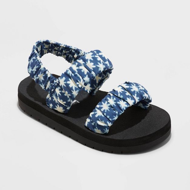 Toddler Girls' Mia Ankle Quarter Sandals - Cat & Jack™ Blue | Target