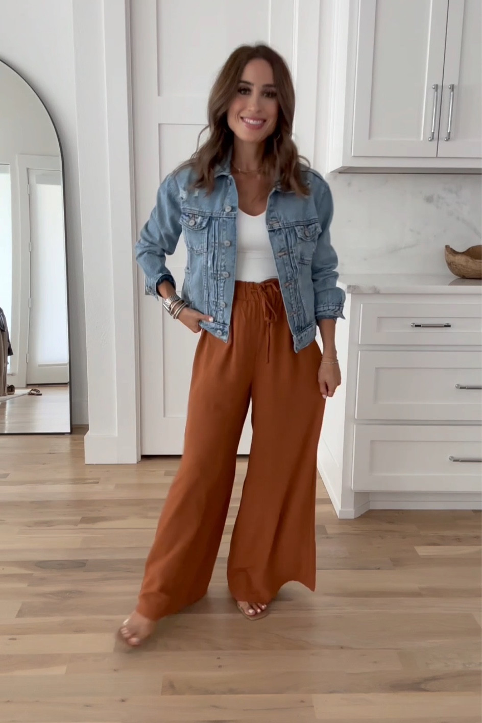 Burnt orange flowy pants size Xs use code Klarnak15 size Xs bodysuit teacher outfit 

#LTKfindsunder50 #LTKfindsunder100 #LTKSeasonal