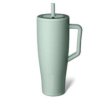 BrüMate Era 40 oz Tumbler with Handle and Straw | 100% Leakproof Insulated Water Bottle Tumbler with Lid and Flexible SoftSip Straw | Made of Stainless Steel | Cup Holder Friendly | 40oz (Sage) | Amazon (US)