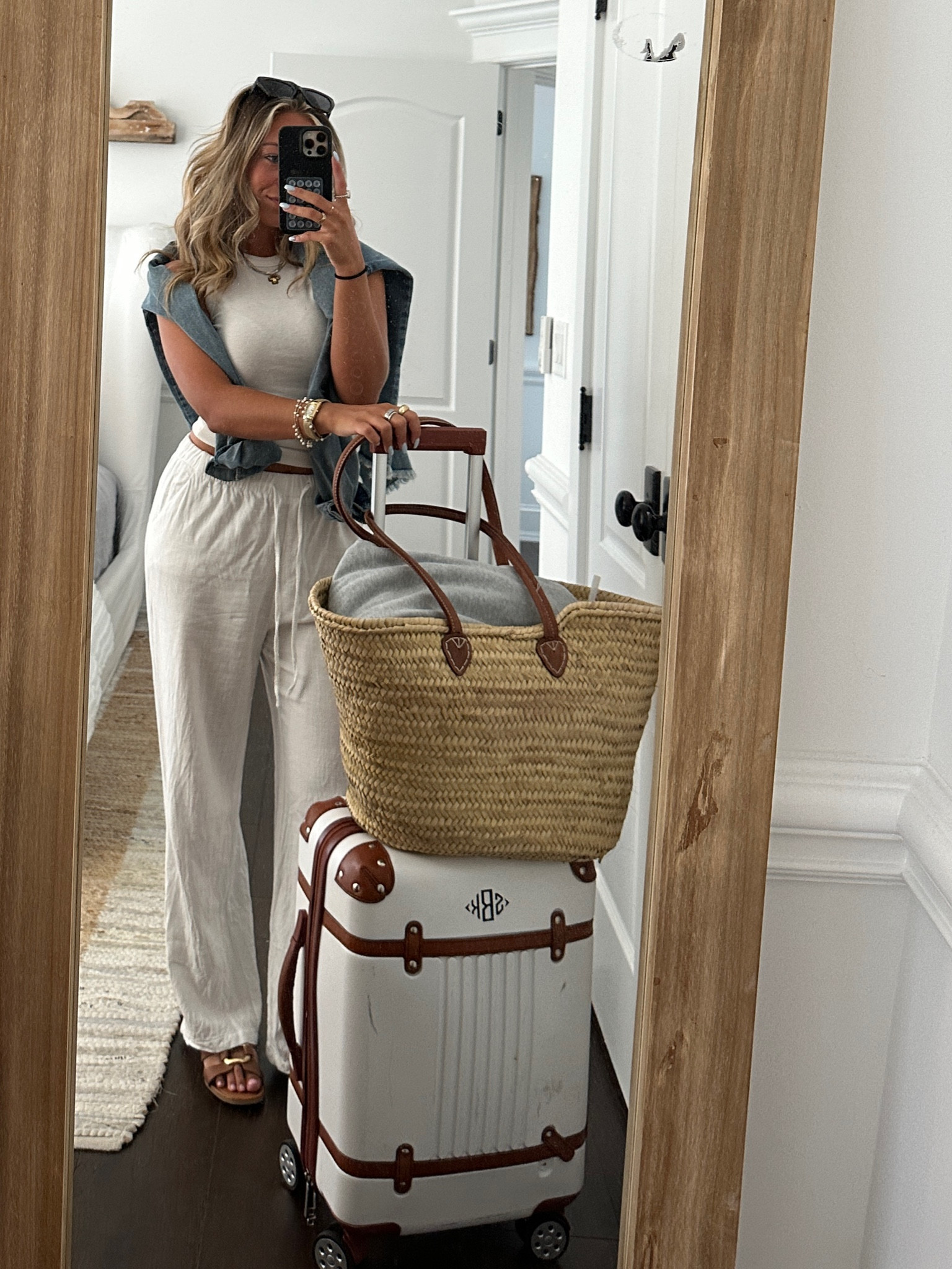 Vacation airport outfit! Linen pants are the perfect summer staple and a great option for the airport! 

#LTKSeasonal #LTKstyletip #LTKtravel