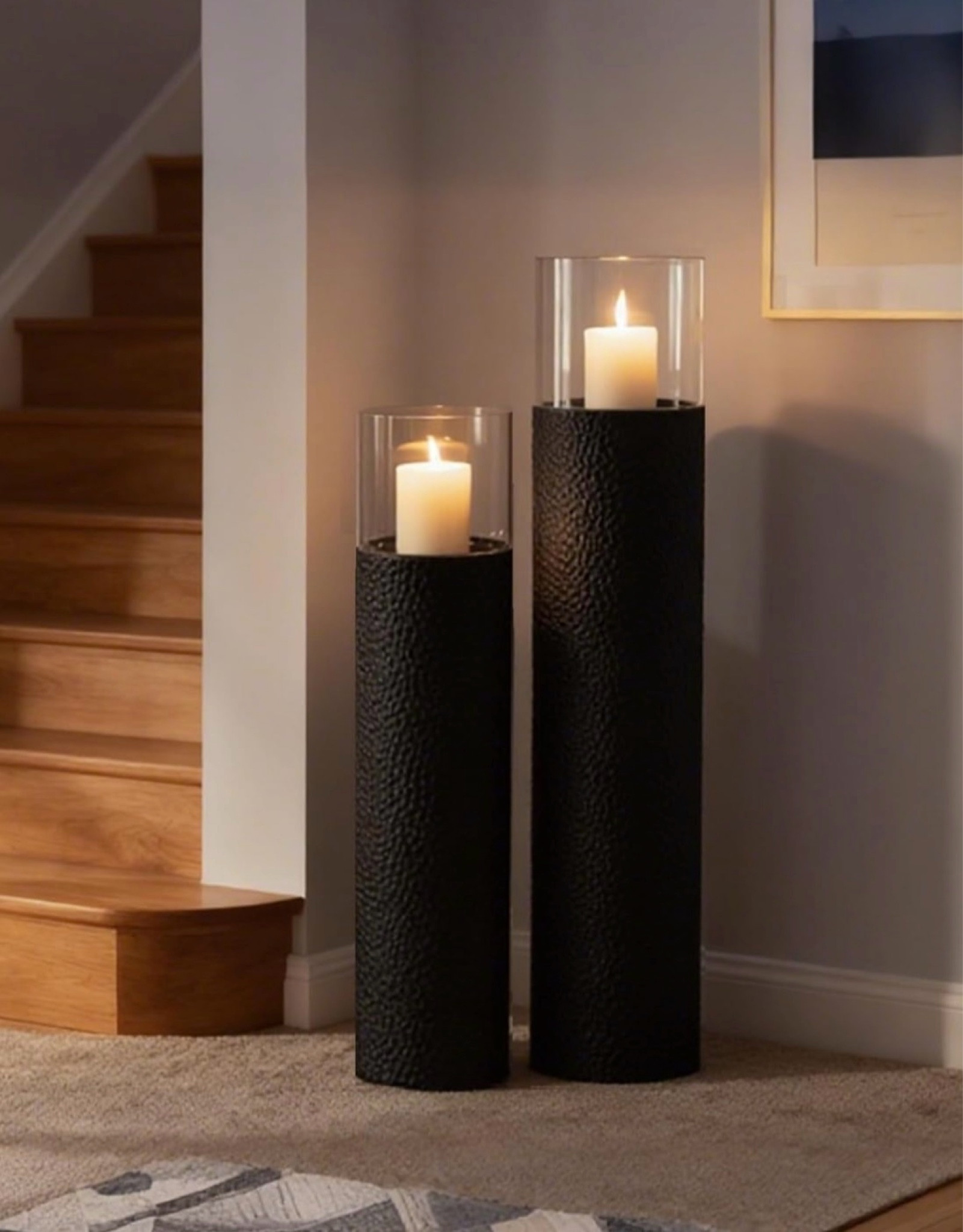 How stunning are these floor candleholders? I love things that are unique! 
