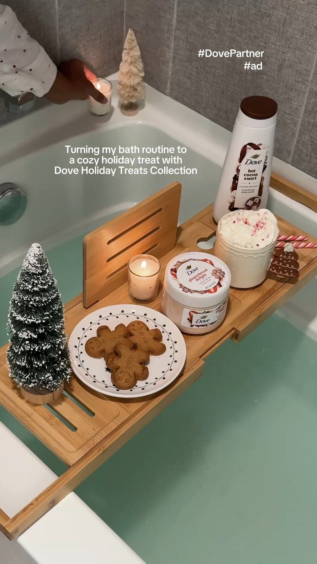 #DovePartner #ad Prepare for the holidays with this year’s @Dove Holiday Treats Collection.

A sweet mix of gingerbread cookies and hot cocoa turned my bathroom into a cozy holiday retreat. 
Now at your local @Target. Grab these products before they’re all gone! // #Dove #DoveHolidayTreats #TargetPartner #Target 

#LTKHoliday #LTKBeauty #LTKselfcare