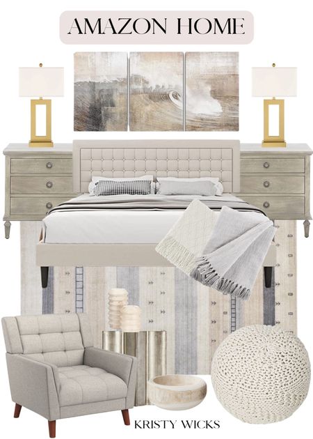 Beautiful bedroom idea for a spring refresh! Loving these soft neutral tones for this elegant bedroom design 🤍

The gorgeous bed frame is $199 for a king size ✨ The accent chair is $197, adorable pouf is $92 and night stands are $477, so many amazing pieces for a great value! 



#LTKhome #LTKFind #LTKU