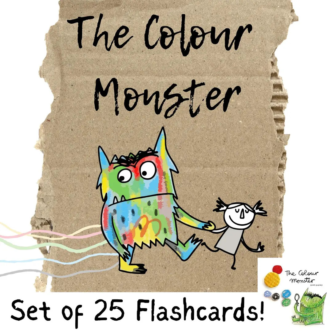 The Colour Monster - Set of 25 High Quality Flashcards - Etsy | Etsy (US)