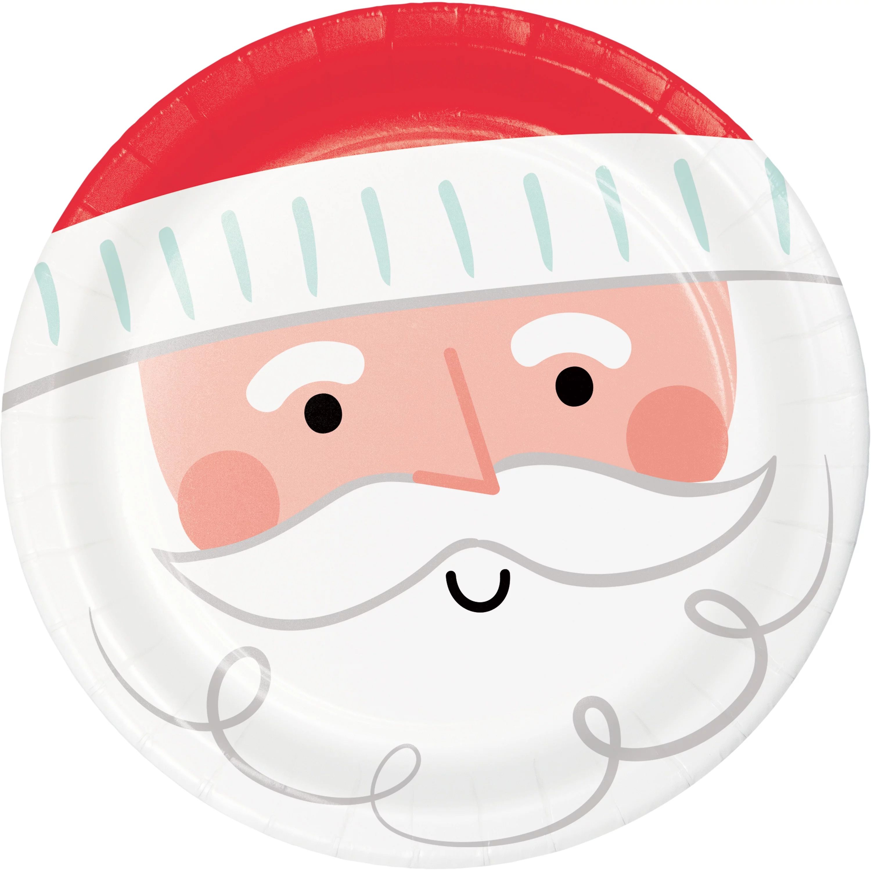 Santa Claus Paper Plates, 9", 16 Count, by Holiday Time | Walmart (US)