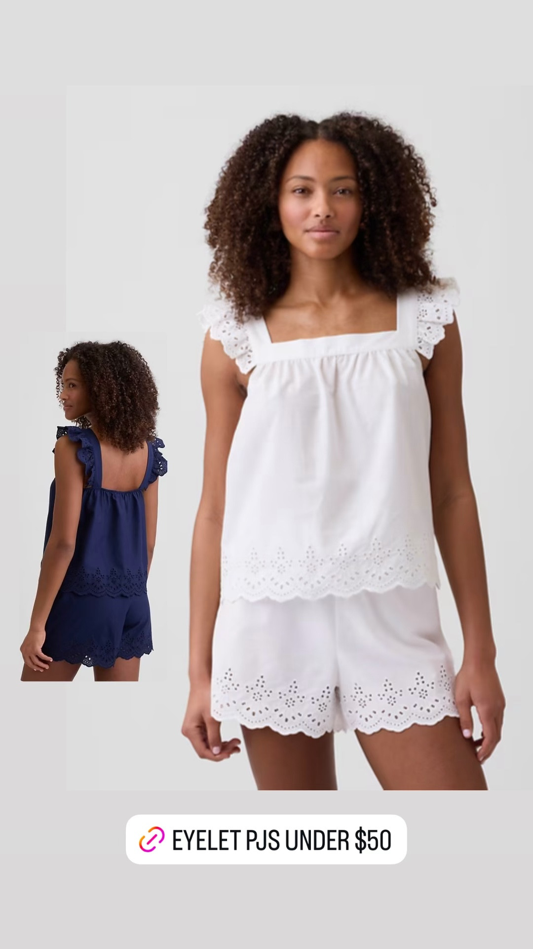 Cute eyelet pjs on sale for under $50 