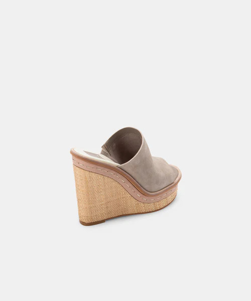 BONNY WEDGES IN ALMOND SUEDE | DolceVita.com