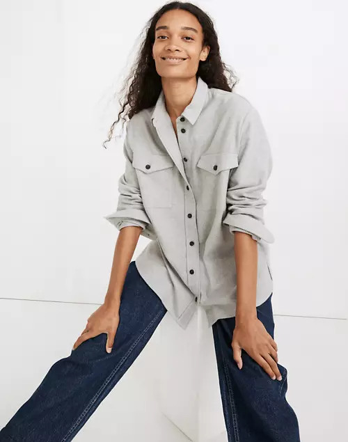 Flannel Flap-Pocket Oversized Ex-Boyfriend Shirt | Madewell