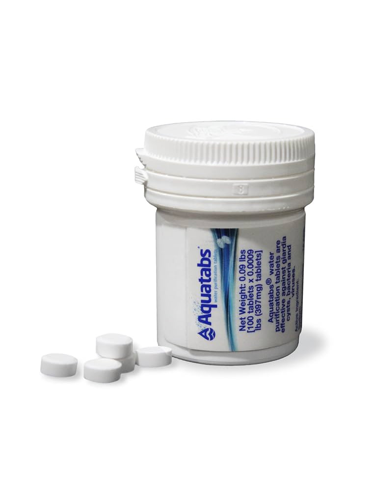 Aquatabs 397mg Water Purification Tablets (100 Pack). Water Filtration System for, Camping, Boati... | Amazon (US)