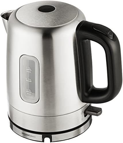 Amazon Basics Stainless Steel Portable Fast, Electric Hot Water Kettle for Tea and Coffee - 1 Lit... | Amazon (US)