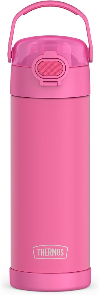THERMOS FUNTAINER 16 Ounce Stainless Steel Vacuum Insulated Bottle with Wide Spout Lid, Neon Pink | Amazon (US)
