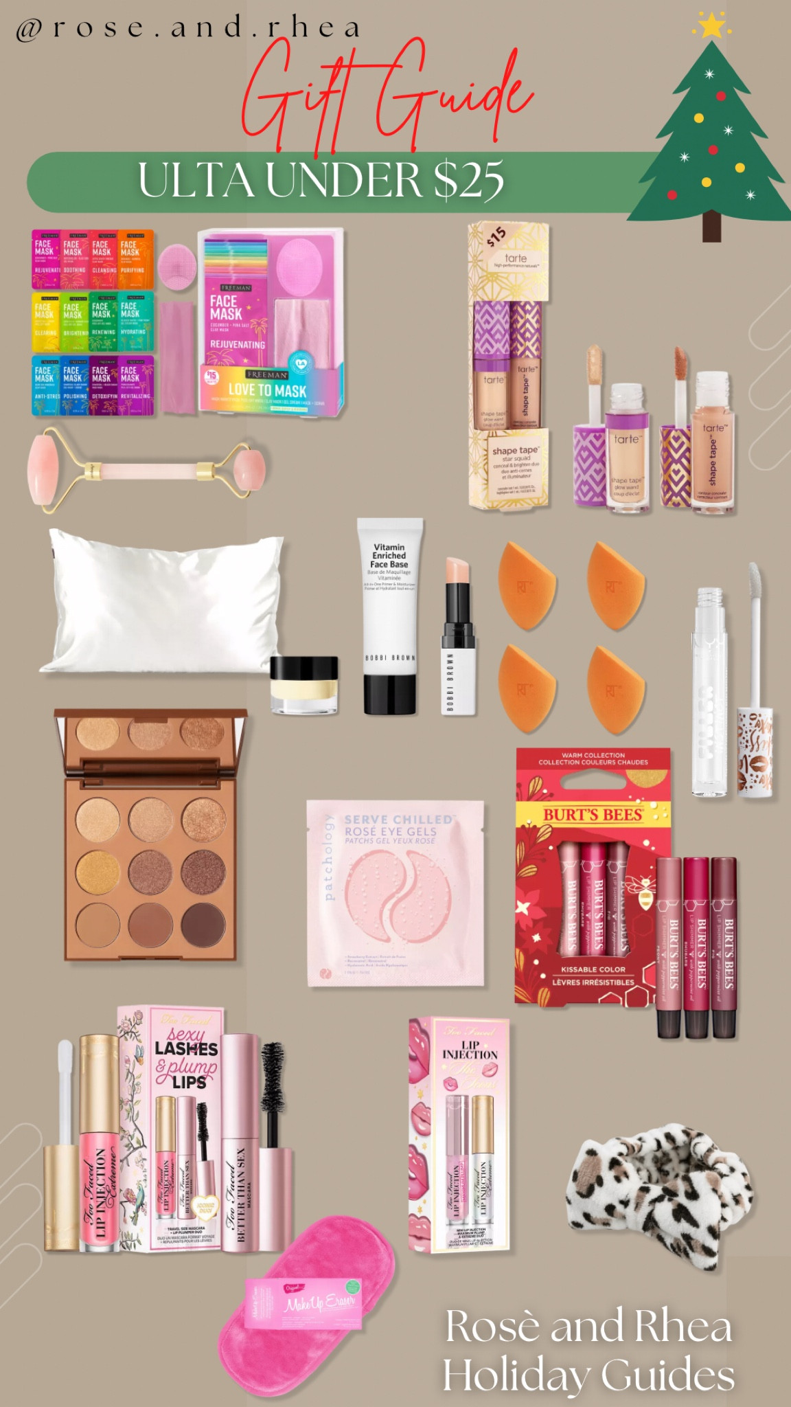 Ulta stocking stuffers under $25 • affordable gifts • gift basket ideas • beauty gift • girl gift • gift guide • gift for her 

#LTKSeasonal #LTKHoliday #LTKGiftGuide