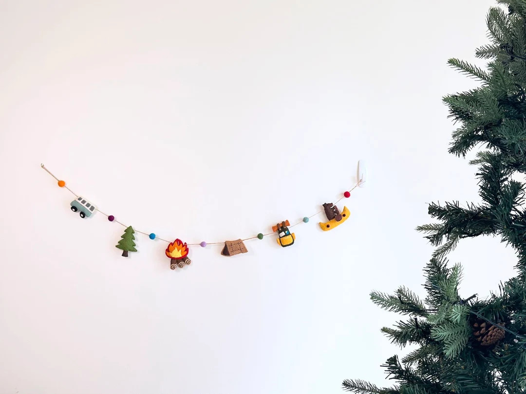 Felt Camping Garland, Outdoor Decor, Felt Camp Fire, Felt Canoe, Felt Tent, Felt Backpack, Campin... | Etsy (US)