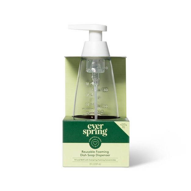 Glass Reusable Foaming Dish Soap Dispenser - 20oz - Everspring™ | Target