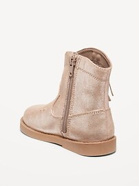 Shiny Side-Zip Western Boots for Toddler Girls | Old Navy (US)