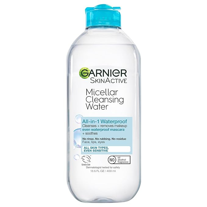 Garnier Micellar Water For Waterproof Makeup, Hydrating Facial Cleanser & Makeup Remover, Suitabl... | Amazon (US)