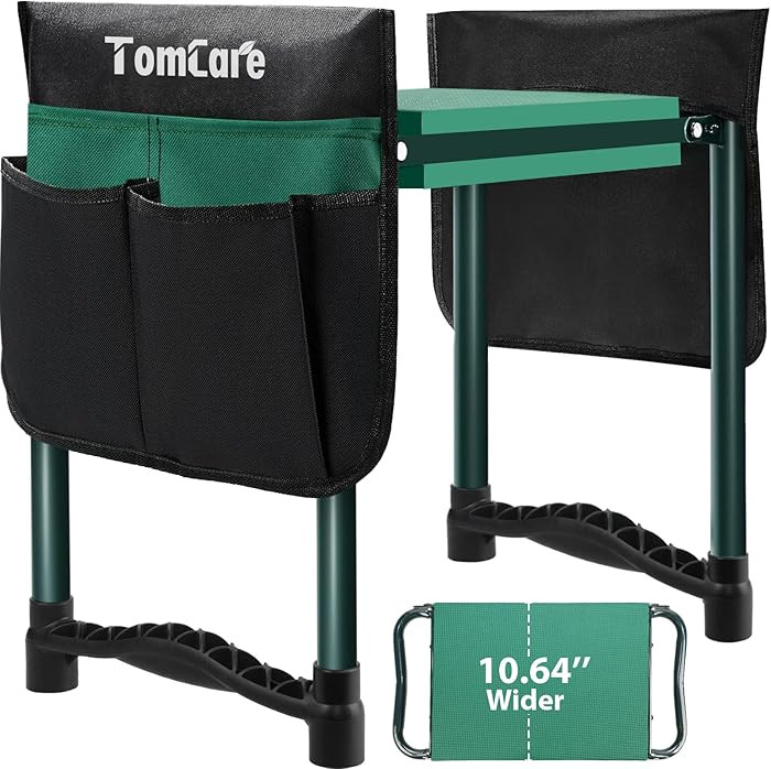 TomCare Garden Kneeler and Seat 10.64” Wider Larger Soft Kneeling Pad Garden Bench with 2 Large... | Amazon (US)