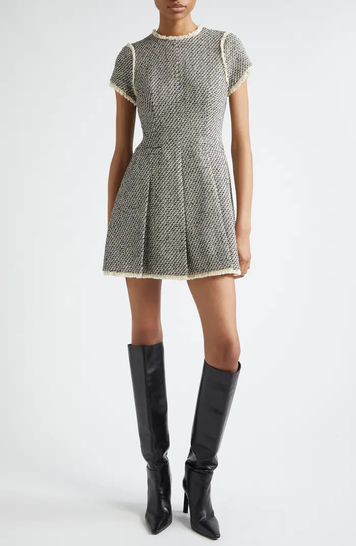 Nova Short Sleeve Metallic Tweed Dress | Nordstrom