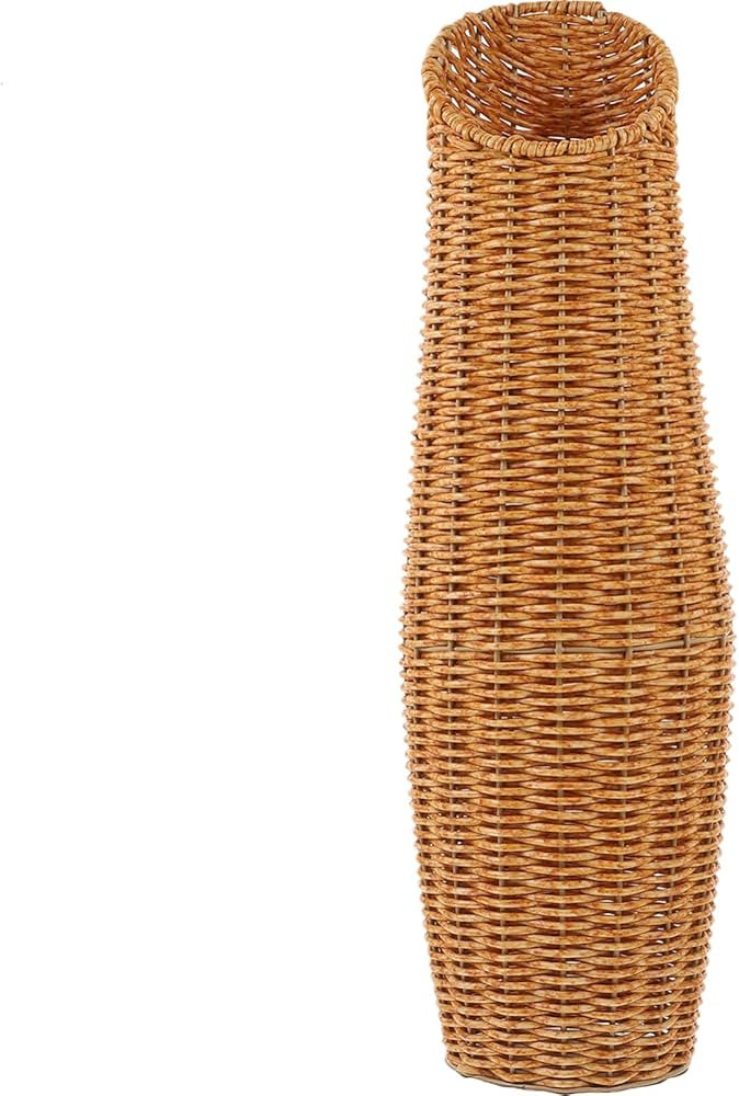 PRETYZOOM Rattan Woven Vase: Wicker Tall Flower Vase Imitation Straw Floor Vase Decorative Rustic... | Amazon (US)
