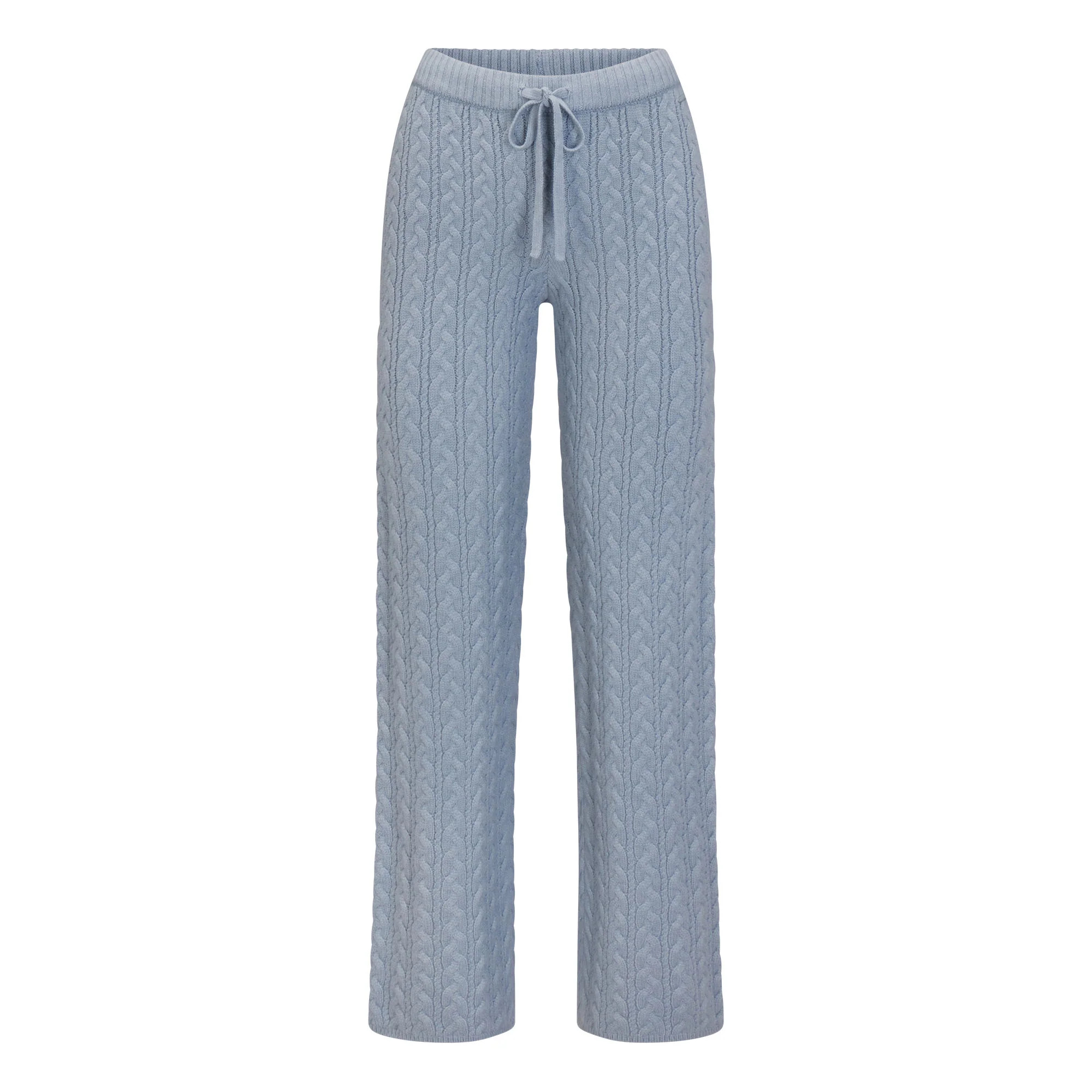 SKIMS Cable Straight Leg Pants | Blue | 2XL | Sweater Knit | SKIMS (US)