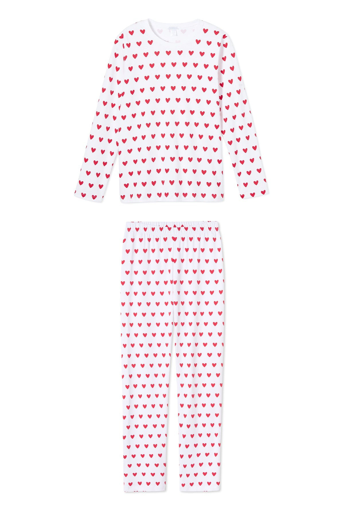 Pima Long-Long Weekend Set in Heart | LAKE Pajamas