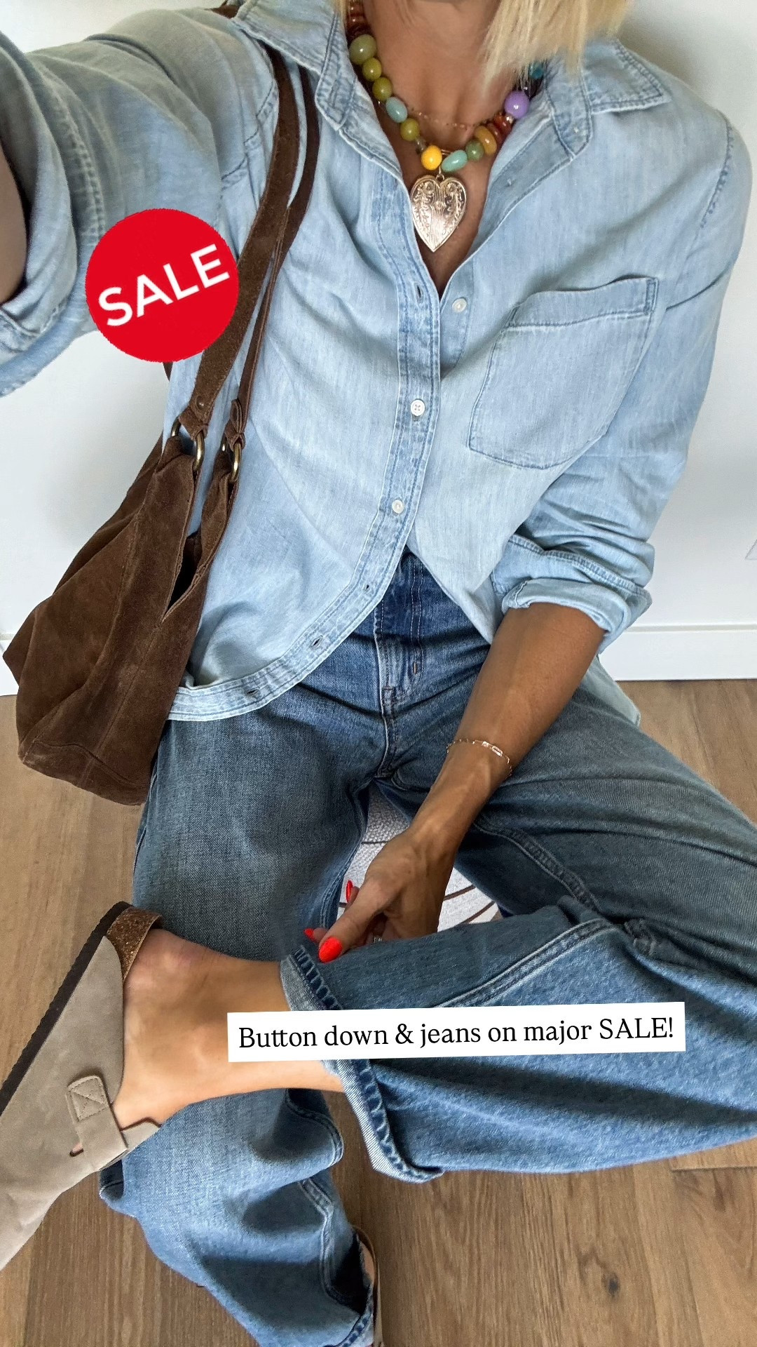 I’ve never seen this button down priced this low! 50% off. It’s such a versatile piece — I wear it so many way! Best part? It’s a soft, cotton denim. I sized up to a large for the best drape and no 🚫puckering/pulling. That’s a BAD look!
Jeans fit tts — such a good premium selvedge denim.

#LTKOver40 #LTKmomlife #LTKSaleAlert
