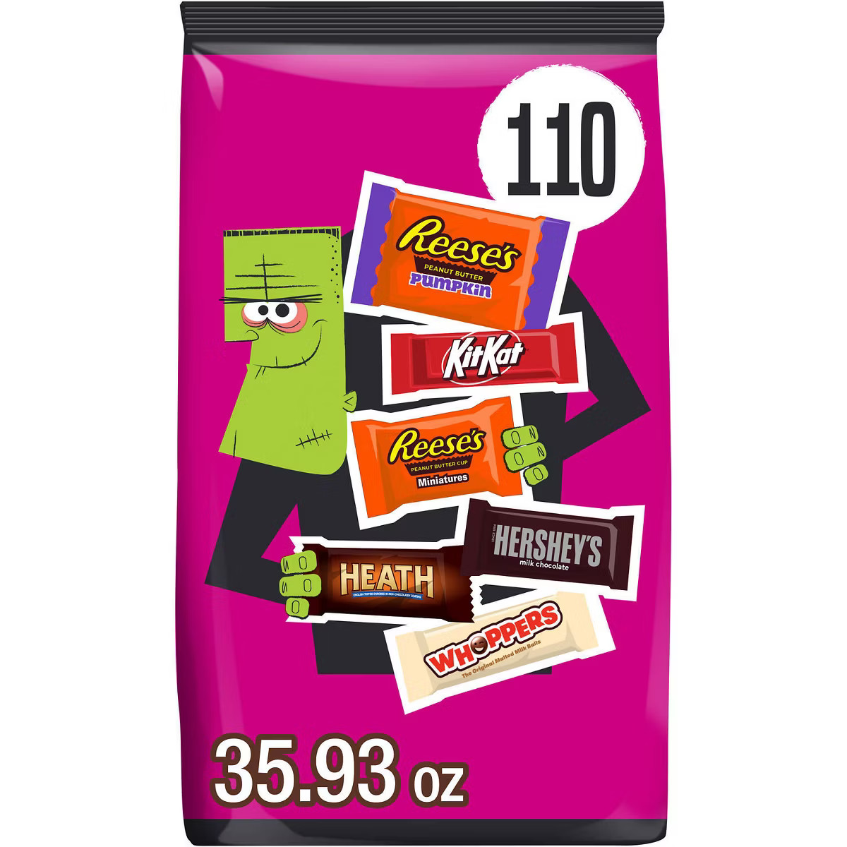 HERSHEY'S Chocolate Assorted Halloween Candy Miniatures - 35.93oz/110pc | Target