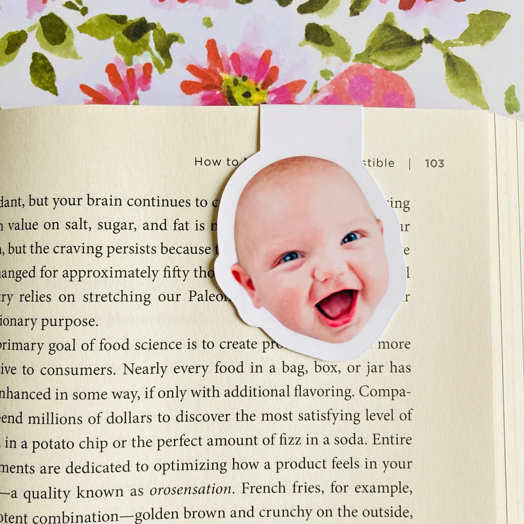 Custom Photo Bookmark, Personalized Face Bookmark, Magnetic Bookmark with Photo, Grandparents Gif... | Etsy (US)