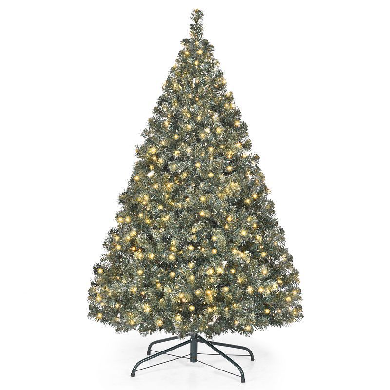Tangkula 4.5' PVC Pre-lit Artificial Christmas Tree Hinged Tips w/200 LED Light | Target