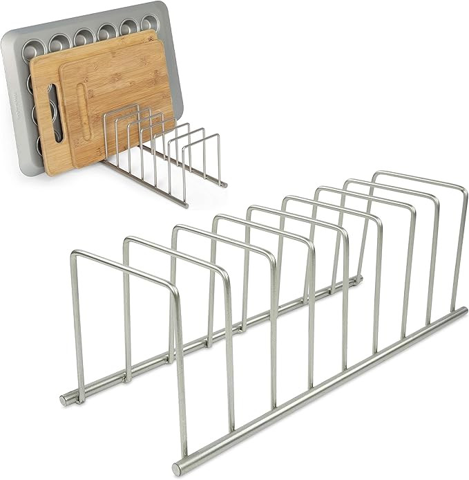 Spectrum Dish Drying Rack for Kitchen Counter, Euro Kitchen Organizer (Satin Nickel) - Space-Savi... | Amazon (US)