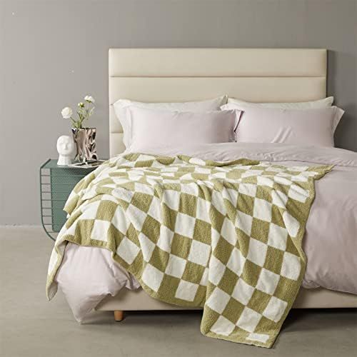 MIDO HOUSE Fuzzy Throw Blanket for Couch Warm Cozy Gingham Microfiber Bed Blankets Reversible Checke | Amazon (US)