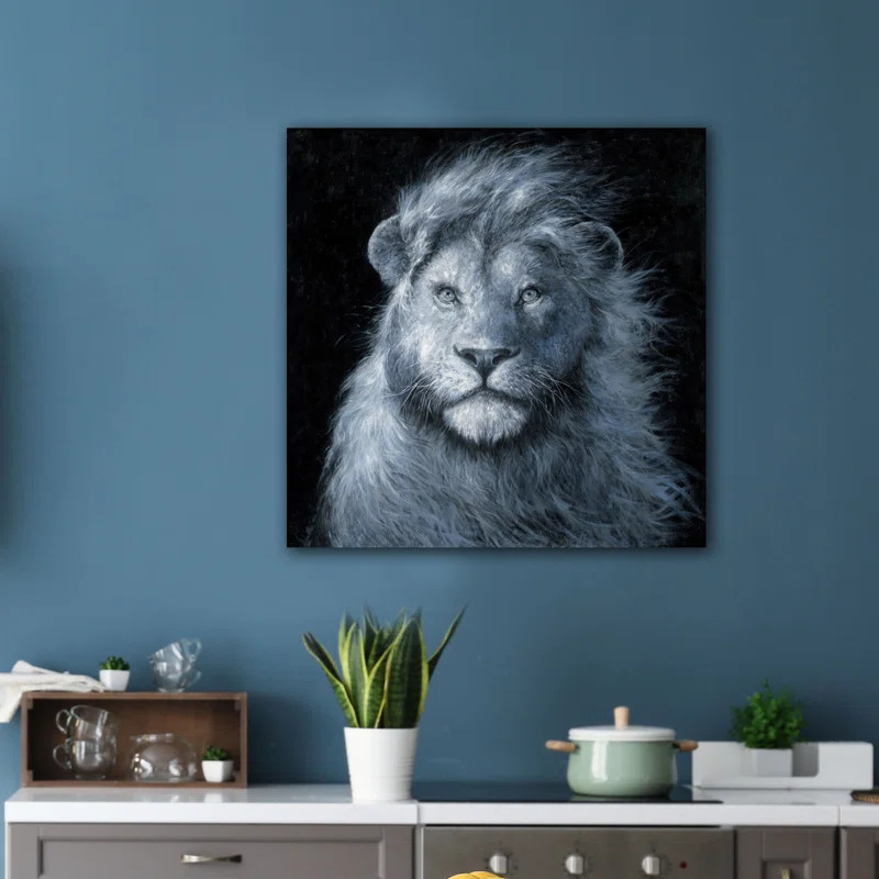 Seasoned King Lion - Wrapped Canvas Painting | Wayfair North America