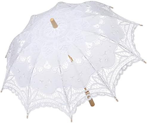 BABEYOND Lace Umbrella Parasol Vintage Wedding Bridal Umbrella for Decoration Photo Lady Costume 192 | Amazon (US)