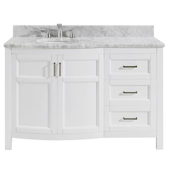 Shop allen + roth allen + roth Moravia 48-in White Undermount Single Sink Bathroom Vanity with ... | Lowe's