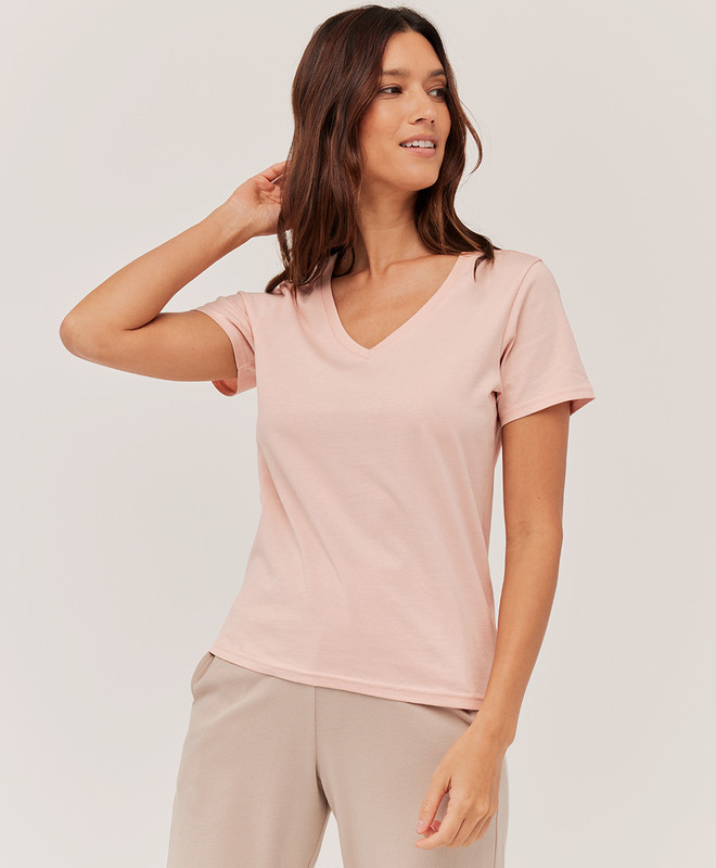 softspun v-neck tee | Pact Apparel