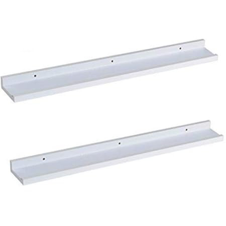 Modern White Floating Ledge for Photos, Pictures and Frames 45.25 inch Long | Amazon (US)