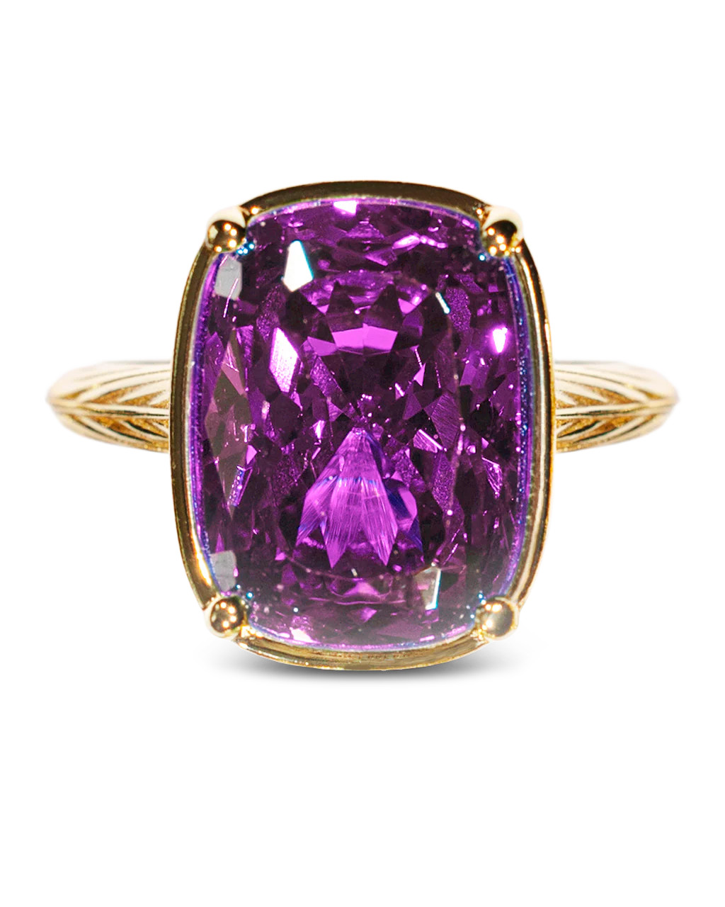 Sterling Silver Elongated Cushion Amethyst CZ Cocktail Ring | Sterling Forever